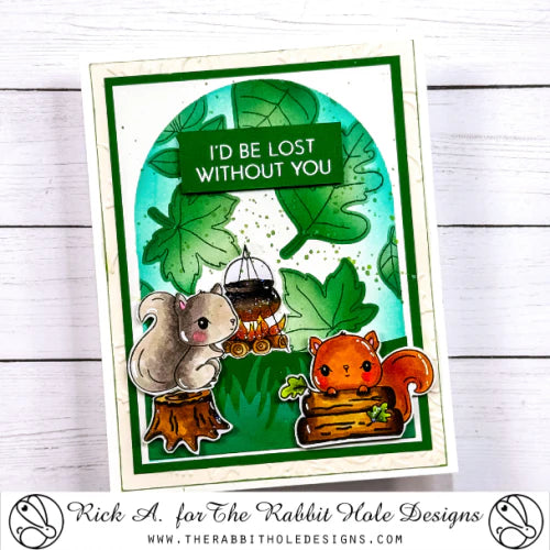 The Rabbit Hole Designs Glamping with Tailette Dies trh-236d leaves