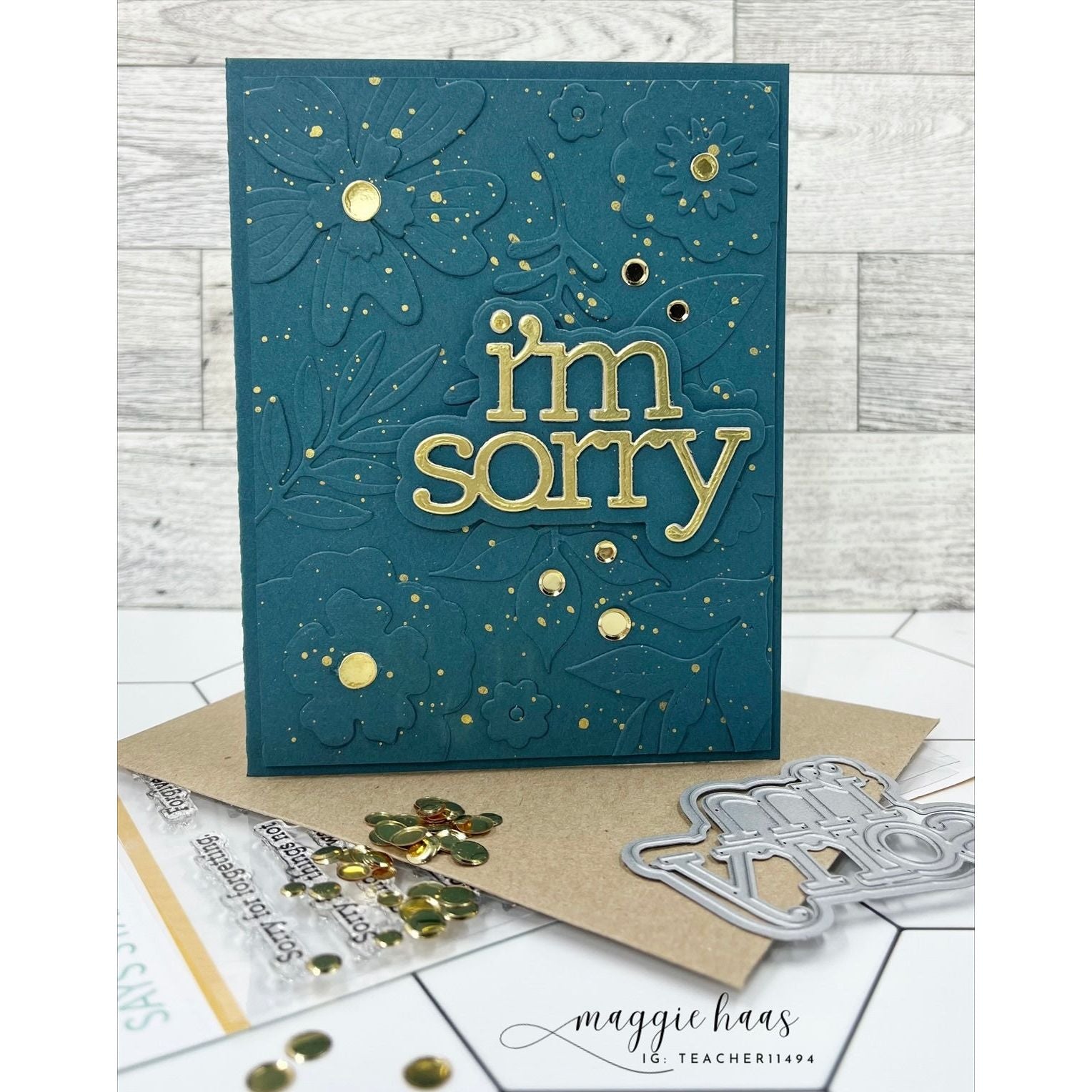 CZ Design I'm Sorry Wafer Dies czd254c To Be Loved I'm Sorry Card | color-code:ALT02