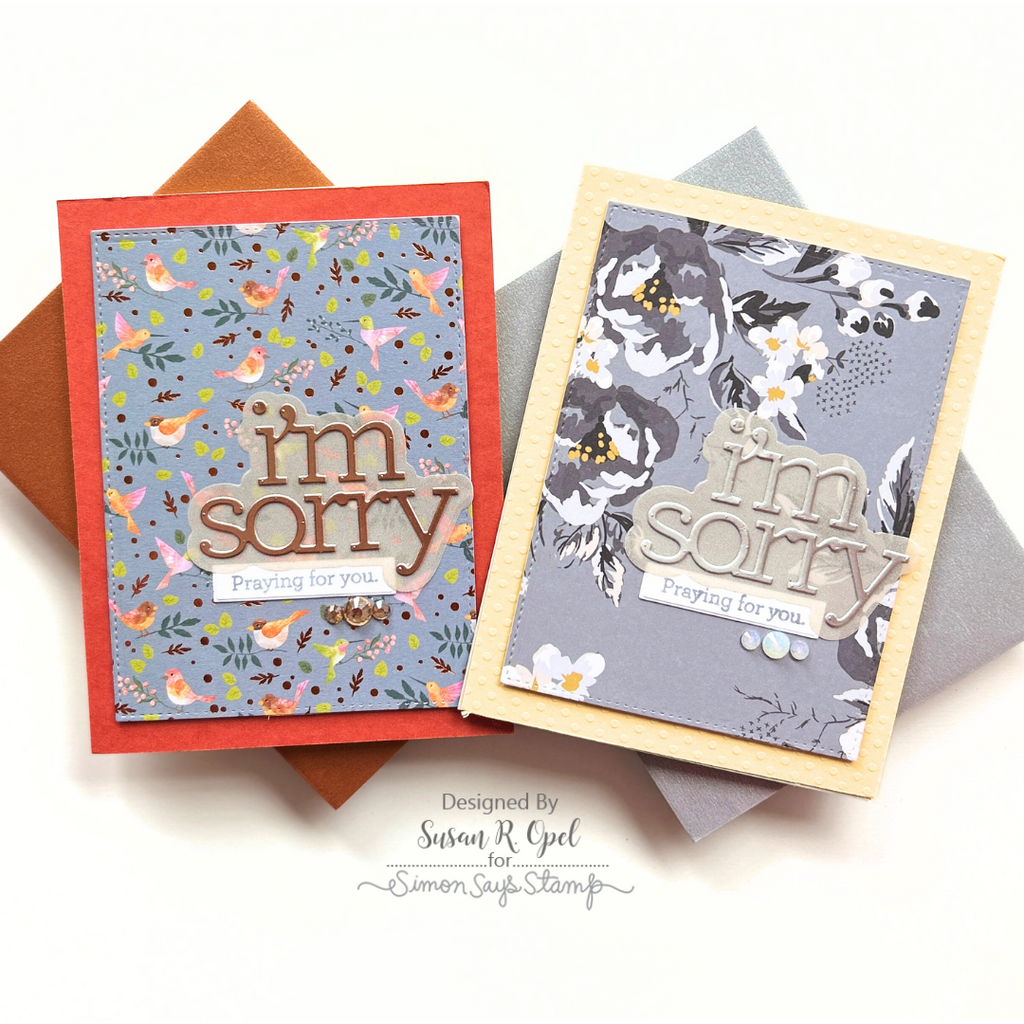 CZ Design I'm Sorry Wafer Dies czd254c To Be Loved Sympathy Cards