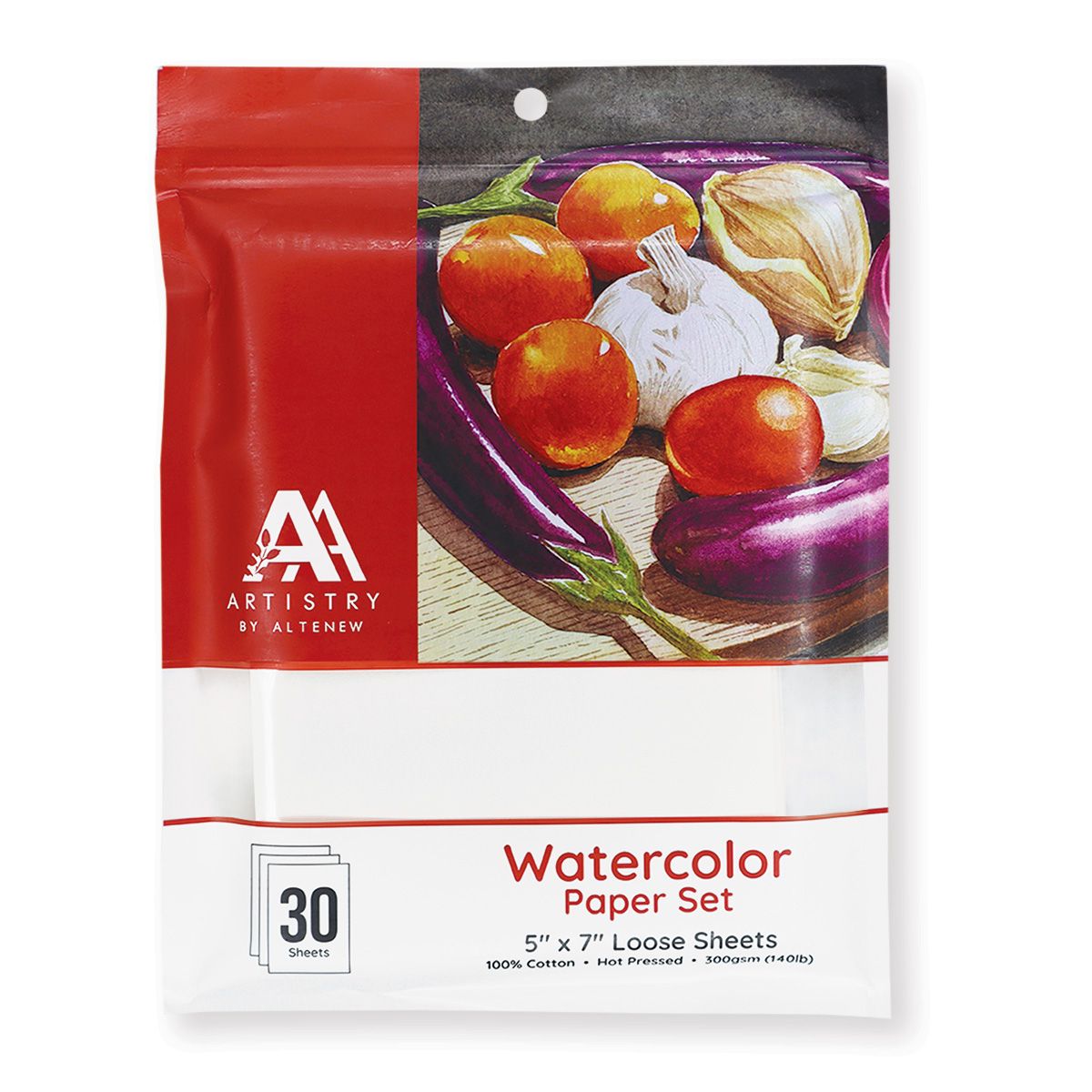 Altenew Watercolor Paper Set Hot-Pressed, 5 x 7 inch 30 sheet pack alt8100