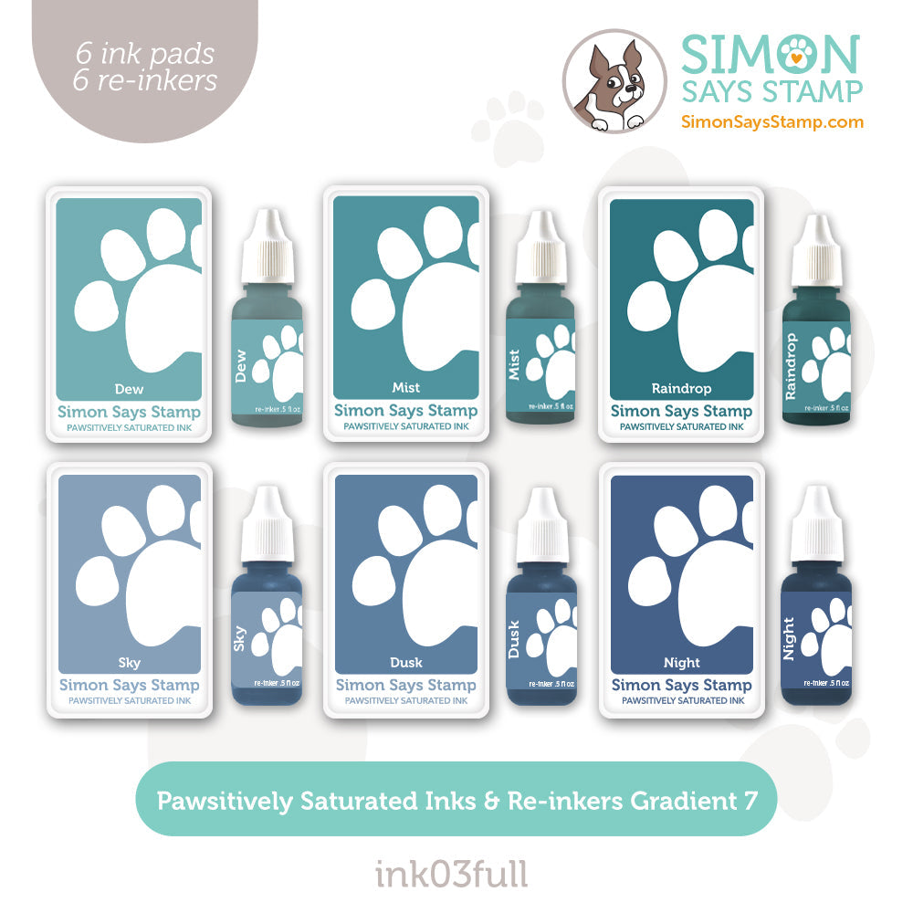 Simon Says Stamp Pawsitively Saturated Gradient 7 Inks And Re-inkers ink03full Celebrate