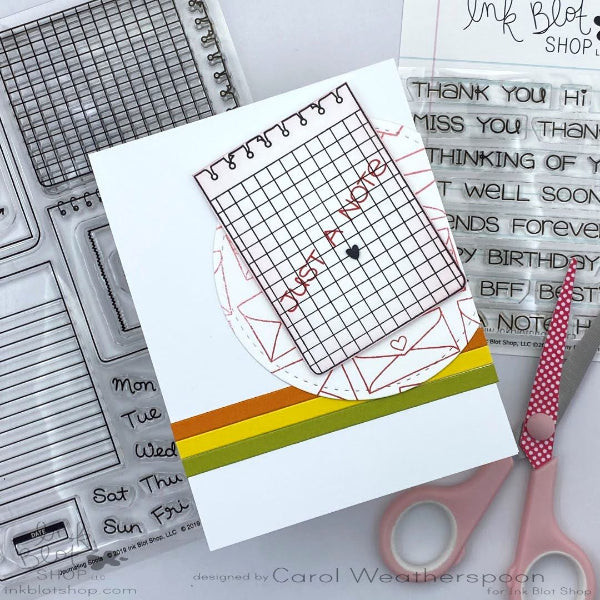 Ink Blot Shop Clear Stamp Set Journaling Spots inbl066 Carol Weatherspoon Card