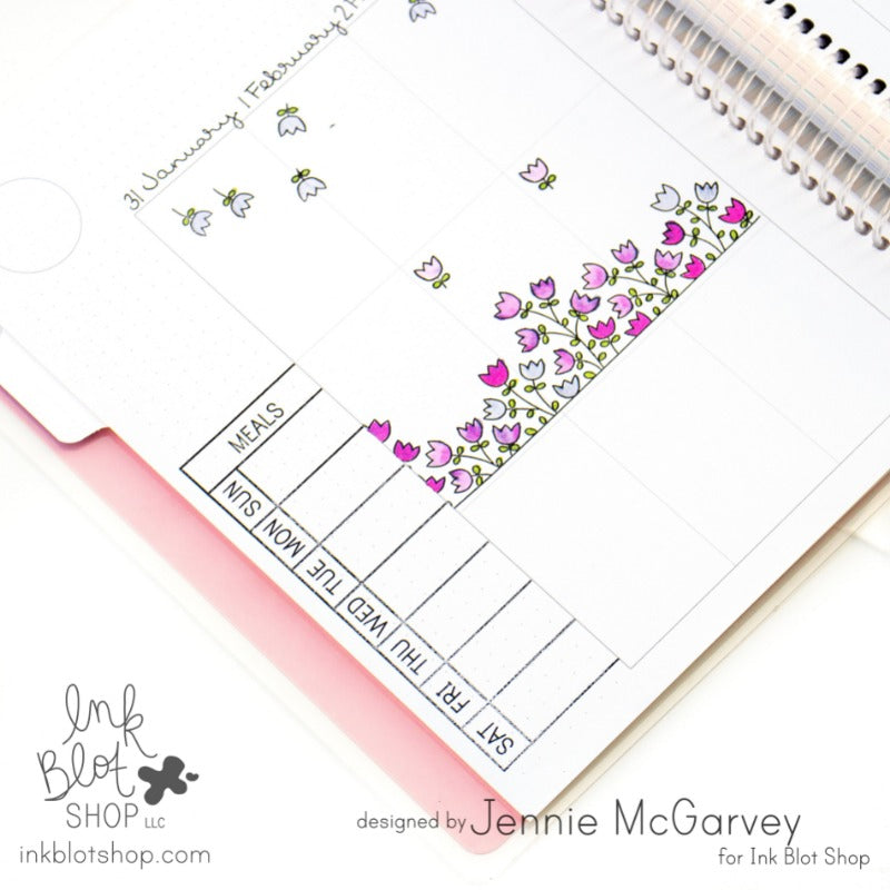 Ink Blot Shop Clear Stamp Set Months And Days Calendar Builder inbl034 Jennie McGarvey Page