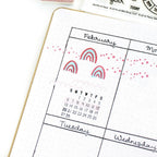 Ink Blot Shop Clear Stamp Set Months And Days Calendar Builder inbl034 Jennie McGarvey Page Rainbows