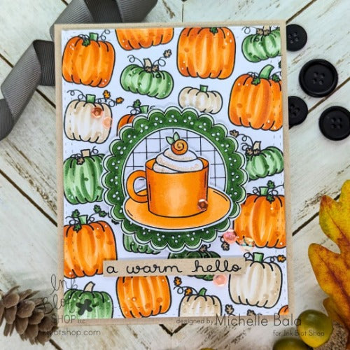 Ink Blot Shop Sweet Spots Clear Stamps inbl171 Michelle Bala Pumpkin Card