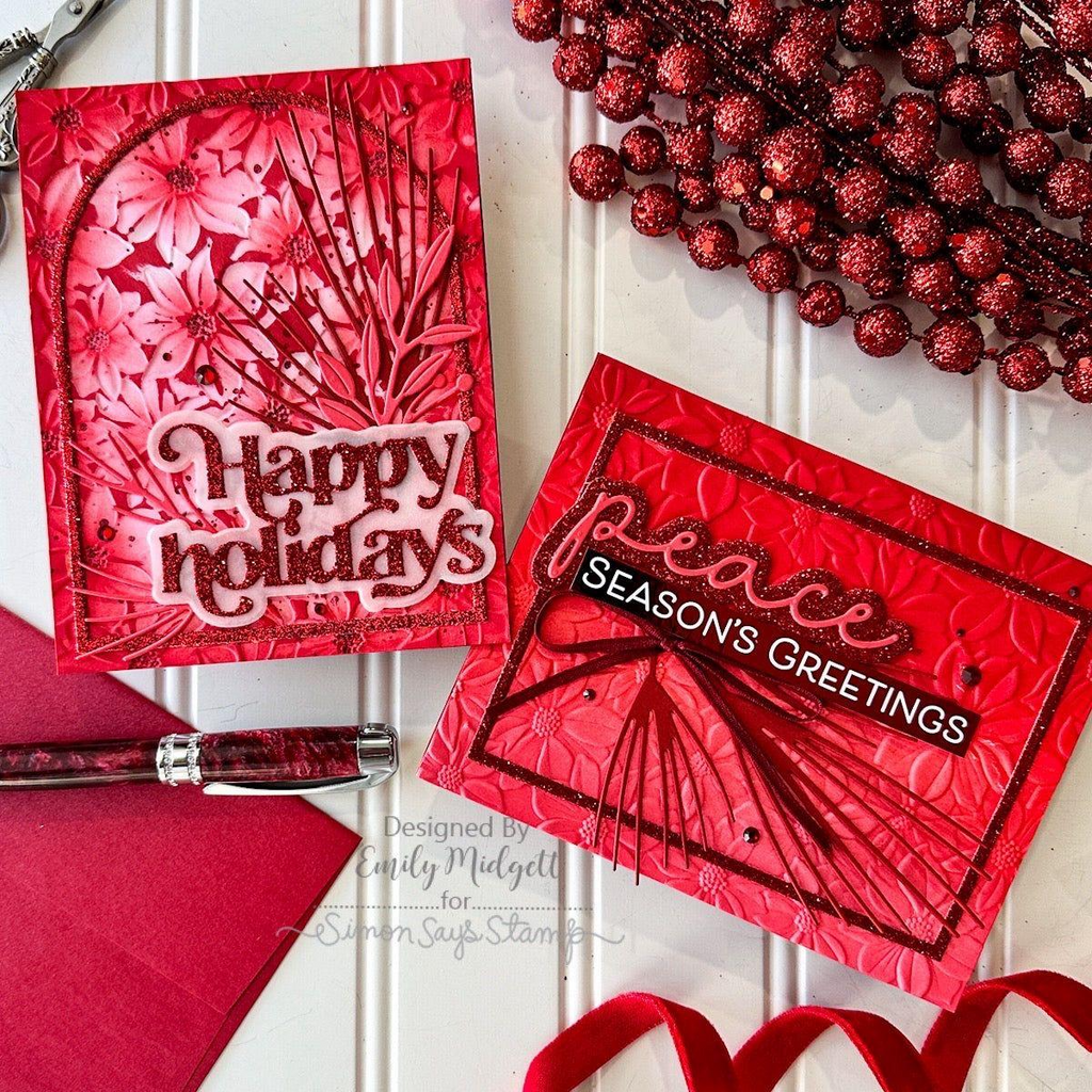 Simon Says Stamp Holiday Duo Pre-Scored Cards set895sc DieCember Christmas Cards