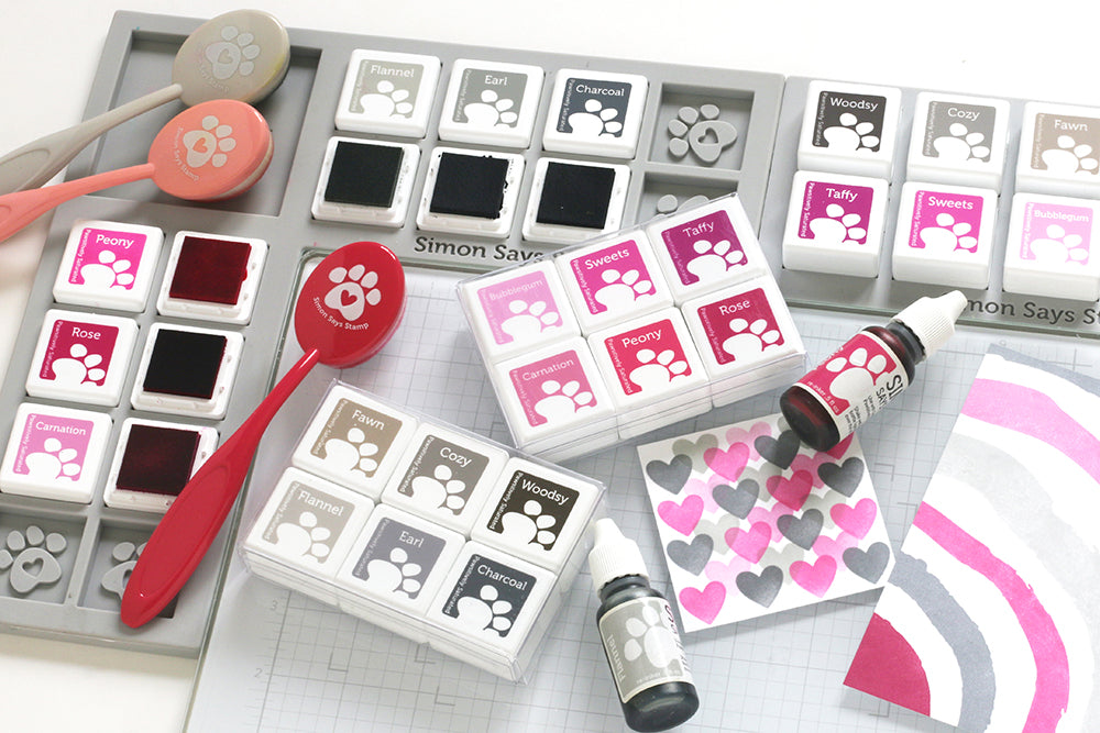 Simon Says Stamp Corner Ink Cube Holder st0102 Be Creative With Pink Blooms and Gray Skies | color-code:ALT05