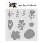Inkon3 Happy Deco Floral Stencil