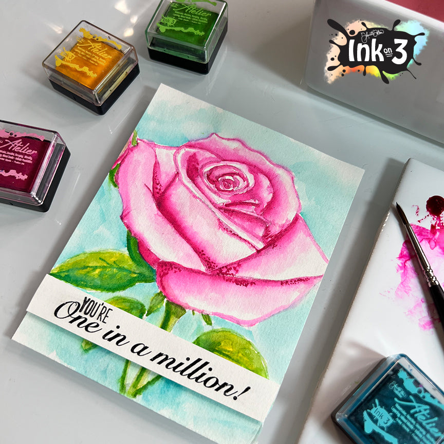 Inkon3 One In A Million Clear Stamp Set rose