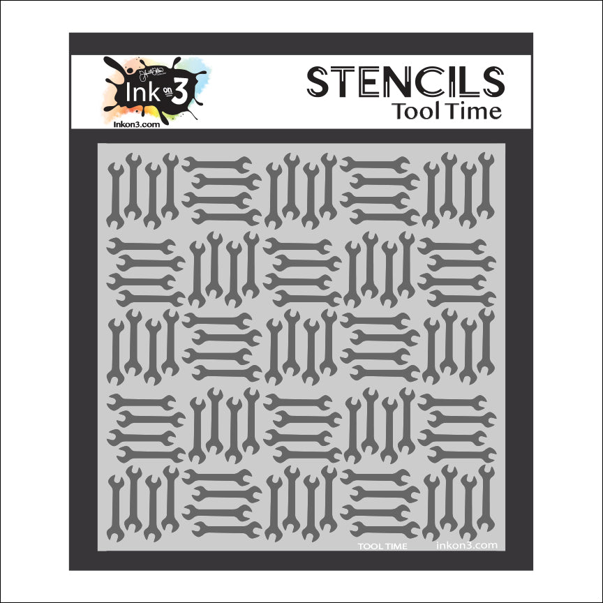 Inkon3 Tool Time 6x6 Stencil