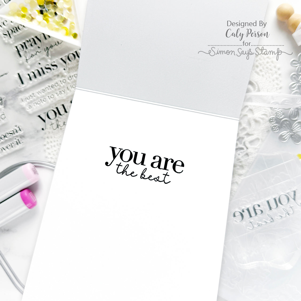 CZ Design Clear Stamps Inside Greetings 1 cz289 You Are My Favorite Card Inside
