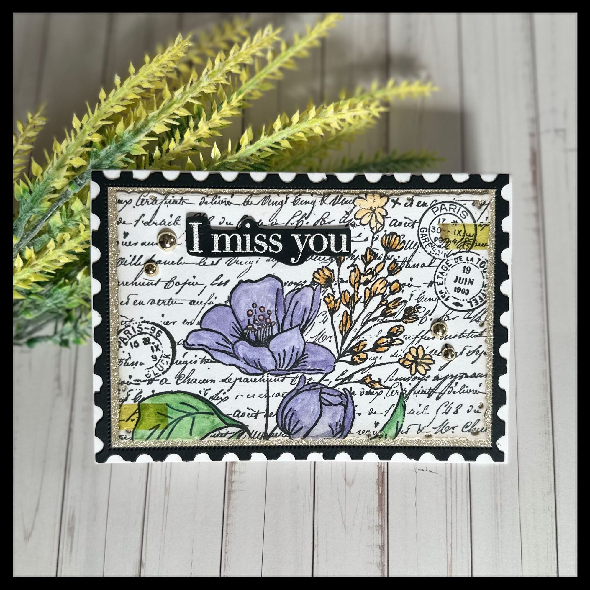 CZ Design Clear Stamps Inside Greetings 1 cz289 You Are My Favorite Miss You Card