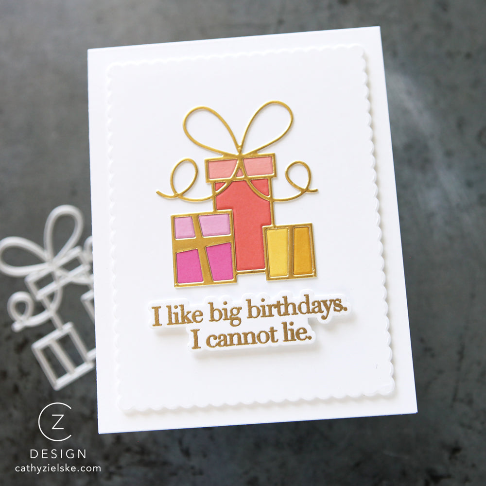 CZ Design Inside Greetings Birthday Wafer Dies czd276c STAMPtember Birthday Card | color-code:ALT01