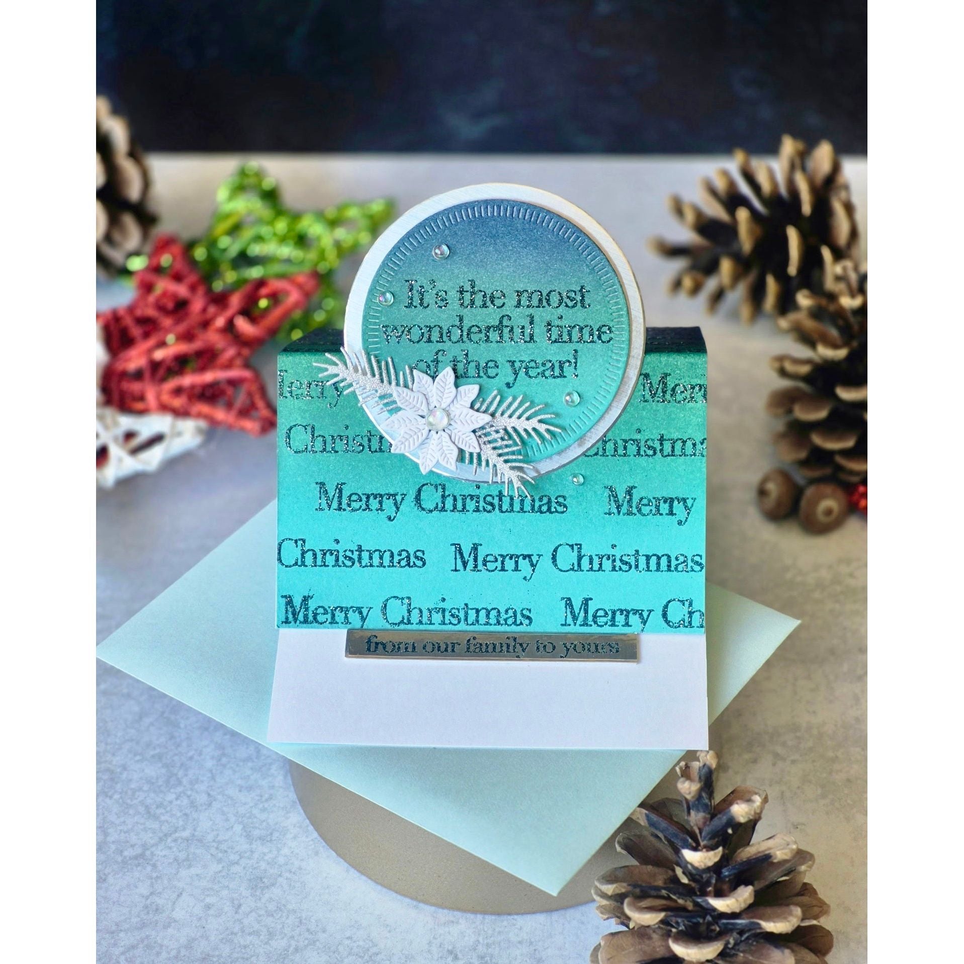 CZ Design Stamps and Dies Inside Greetings Holiday set1070ig Sugar and Spice Christmas Card