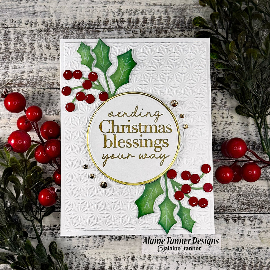 CZ Design Stamps and Dies Inside Greetings Holiday set1070ig Sugar and Spice Christmas Card