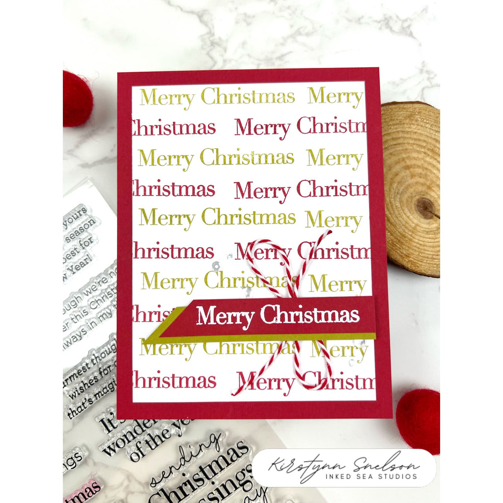 CZ Design Clear Stamps Inside Greetings Holiday cz292c Sugar and Spice Christmas Card