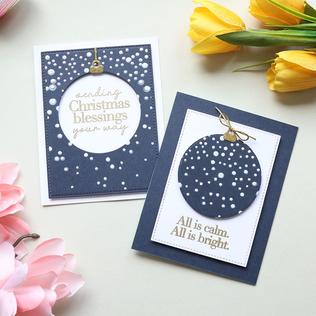 CZ Design Stamps and Dies Inside Greetings Holiday set1070ig Sugar and Spice Christmas Cards