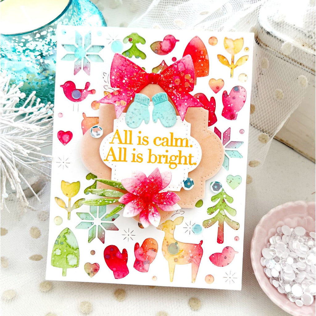 CZ Design Clear Stamps Inside Greetings Holiday cz292c Sugar and Spice Christmas Card