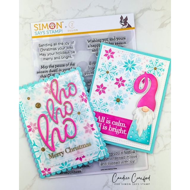 CZ Design Clear Stamps Inside Greetings Holiday cz292c Sugar and Spice Christmas Cards