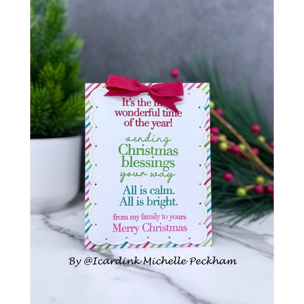 CZ Design Stamps and Dies Inside Greetings Holiday set1070ig Sugar and Spice Christmas Card