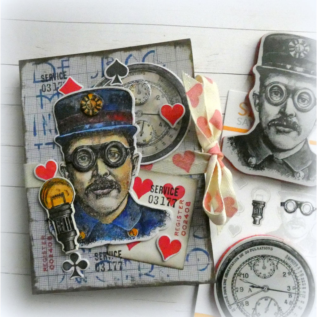 Simon Says Stamp The Inspector Wafer Dies 465sss Steam Punk Travel Journal | color-code:ALT09