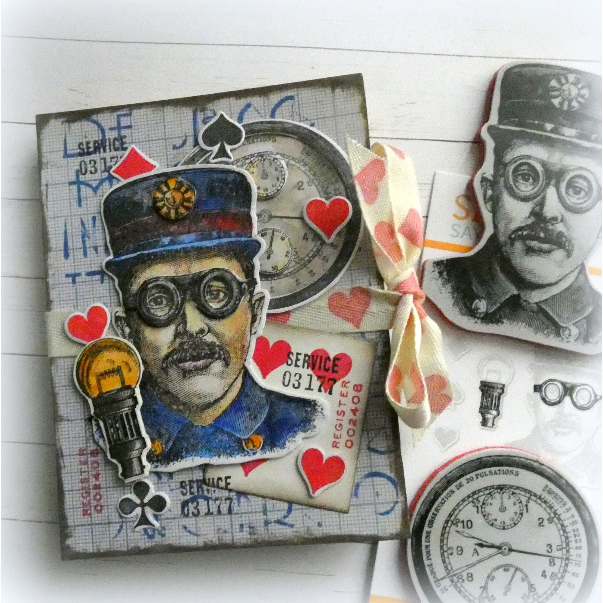 Simon Says Stamp The Inspector Wafer Dies 465sss Steam Punk Travel Journal | color-code:ALT09