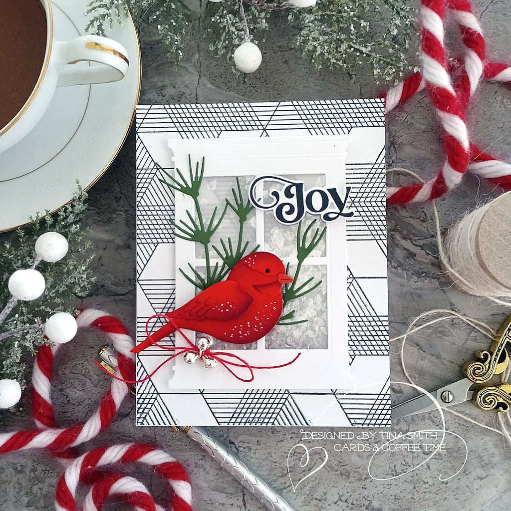 Simon Says Cling Stamp Intersecting Lines m102727 Stamptember Christmas Card | color-code:ALT02