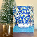 Simon Says Stamp Intricate Bottle Brush Trees Wafer Die s1054 Sugar and Spice Holiday Card