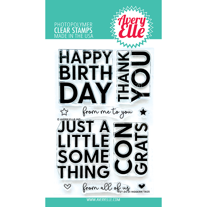 Avery Elle Clear Stamps Modern Tags st-24-01