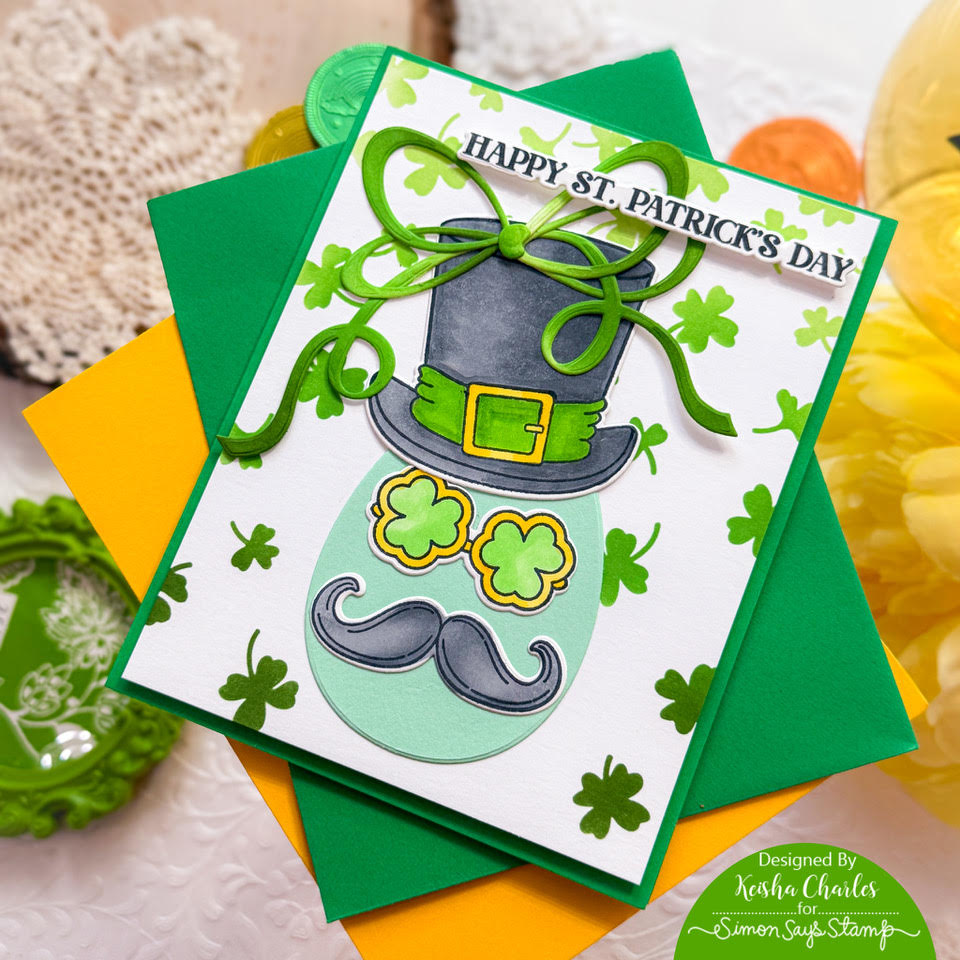 Simon Says Stamp Irish Bits Wafer Dies 1556sdc Beautiful Moments St. Patrick's Day Card | color-code:ALT01