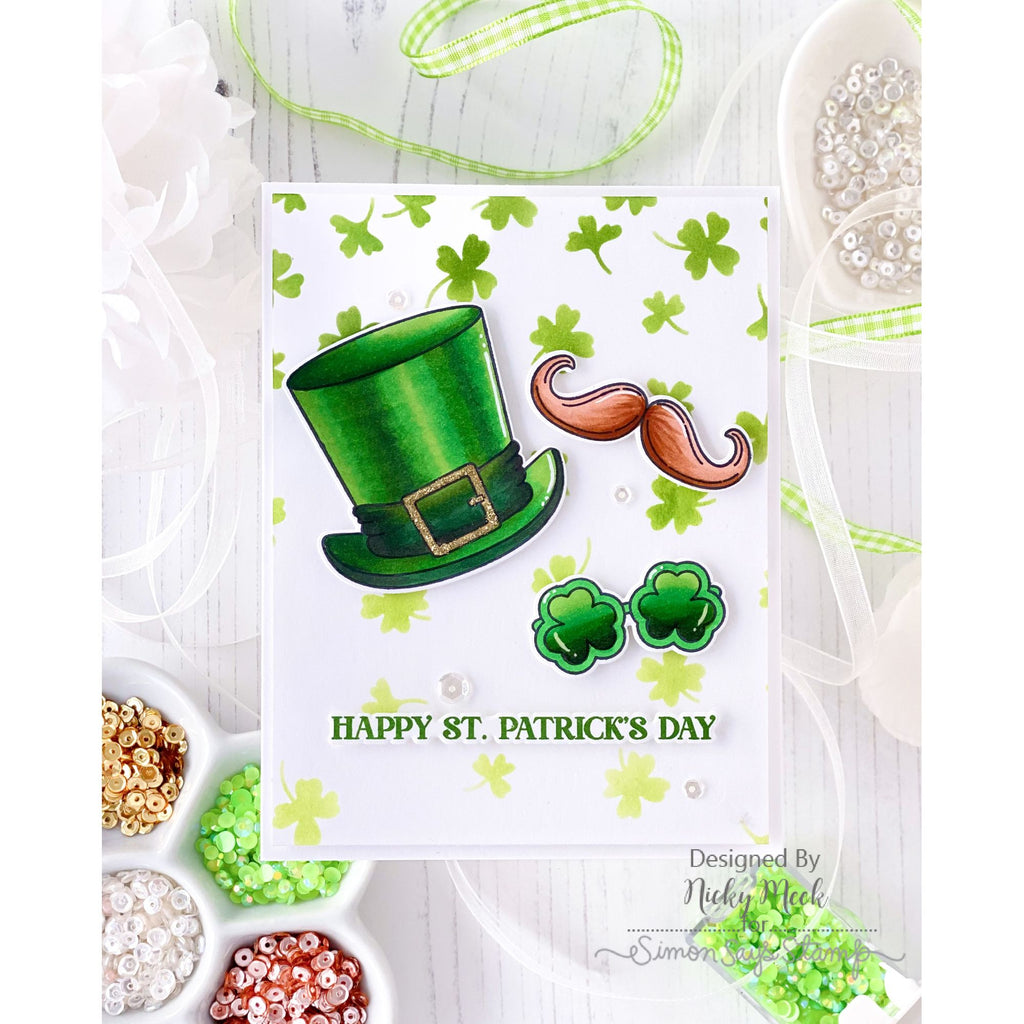 Simon Says Clear Stamps Irish Bits 1366ssc Beautiful Moments St. Patrick's Day Card