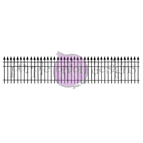 Purple Onion Designs Iron Fence Cling Stamp pod1377