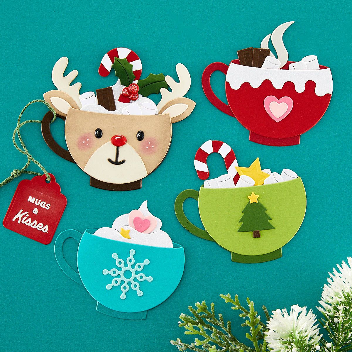 s4-1311 Spellbinders Merry Mug Creations Etched Dies cute cups