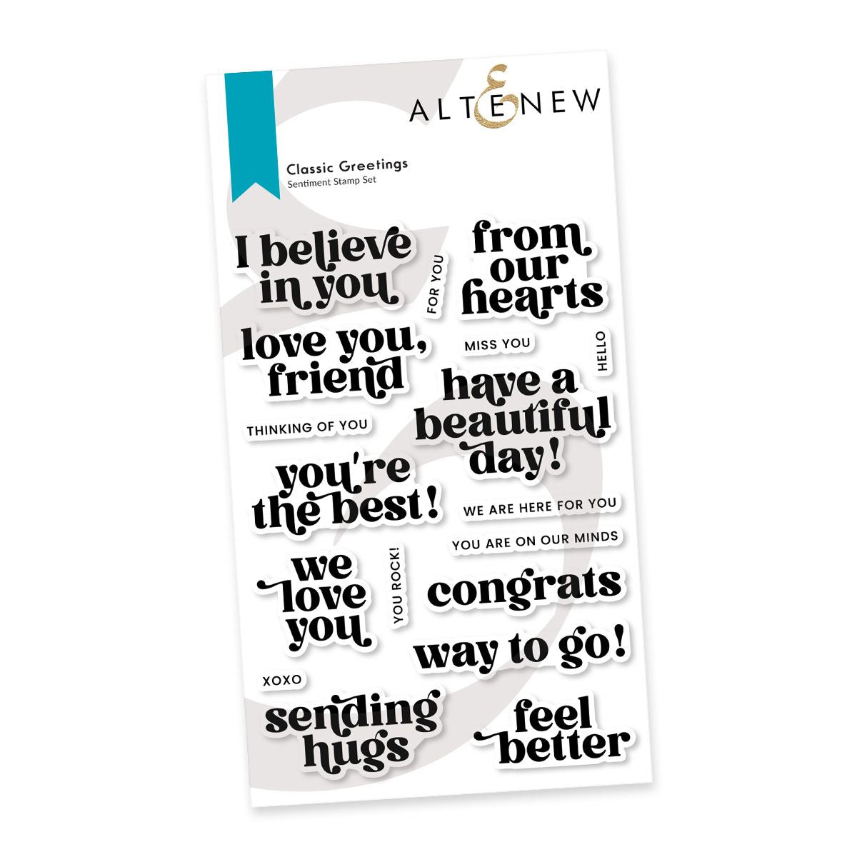 Altenew Classic Greetings Clear Stamps alt8470