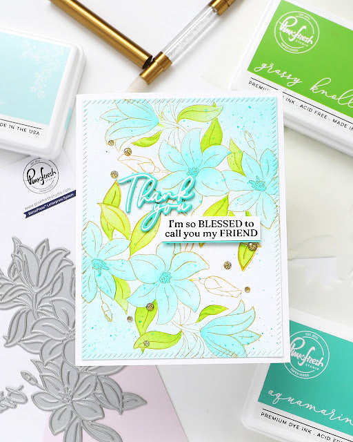 Pinkfresh Studio Delighted For You Bundle Blessed You're My Friend Card | color-code:ALT03