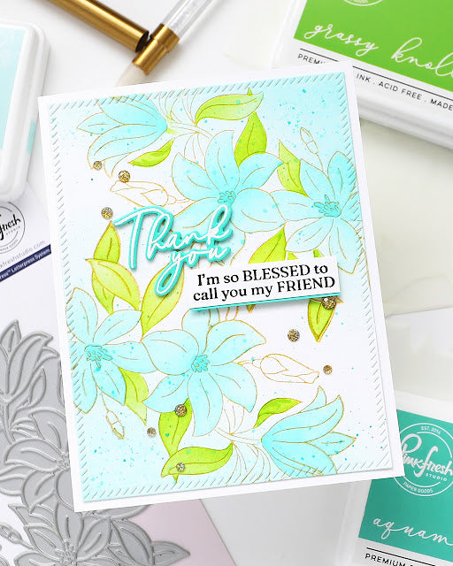 Pinkfresh Studio Amazing Things Dies 244024 Blessed You're My Friend Card | color-code:ALT03