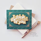 Simon Says Stamp I Think The World Of You Wafer Dies 1022sd Sweetheart Love Card