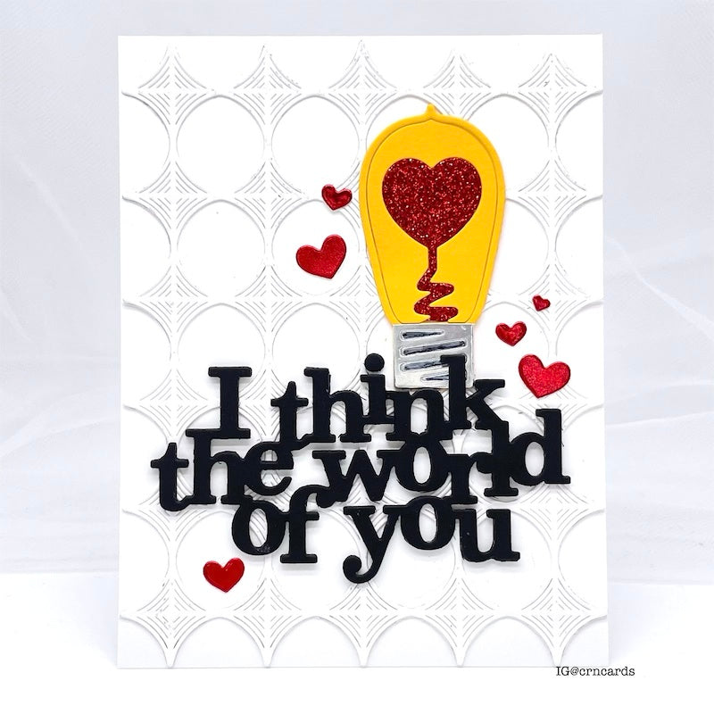 Simon Says Stamp I Think The World Of You Wafer Dies 1022sd Sweetheart Love Card