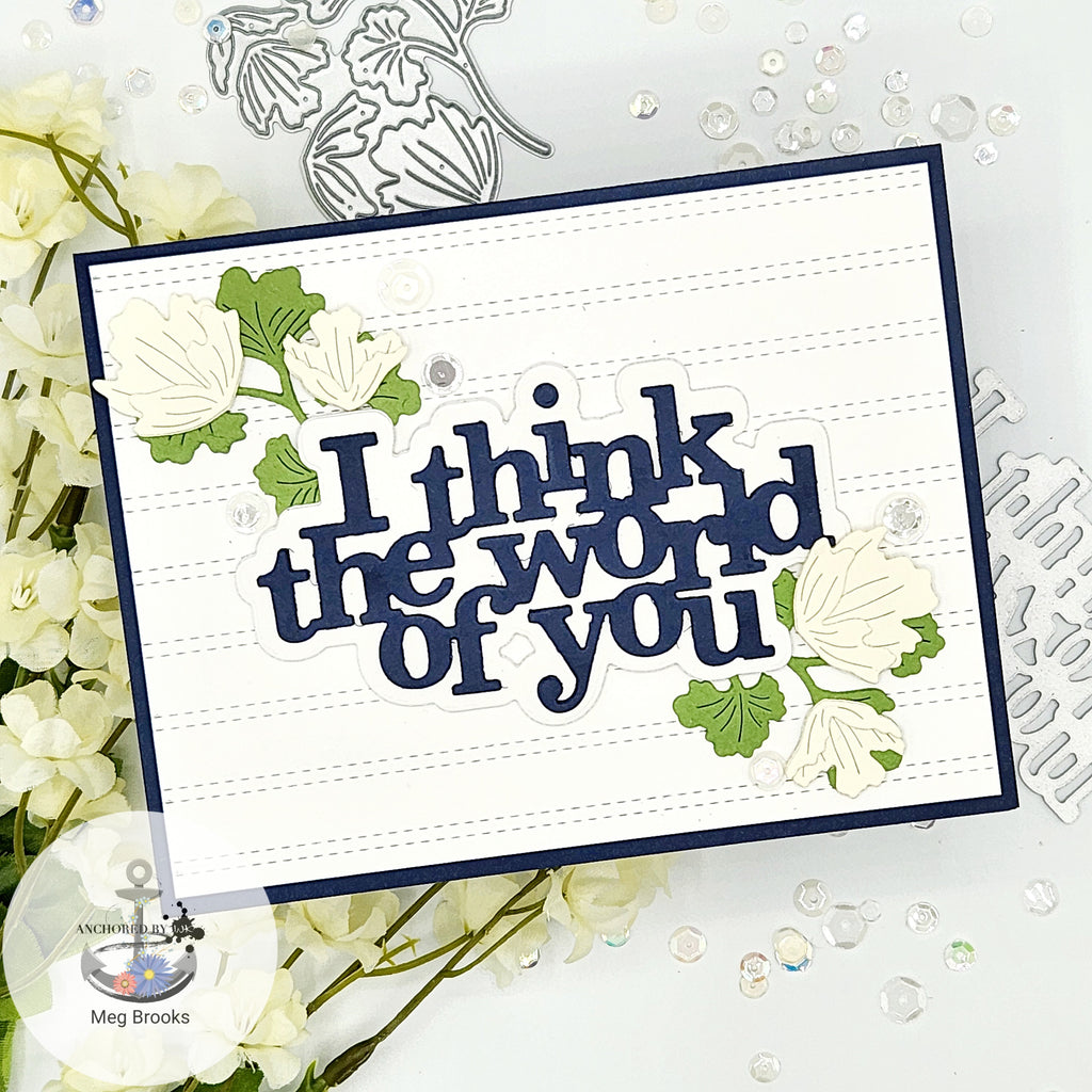 Simon Says Stamp I Think The World Of You Wafer Dies 1022sd Sweetheart Love Card