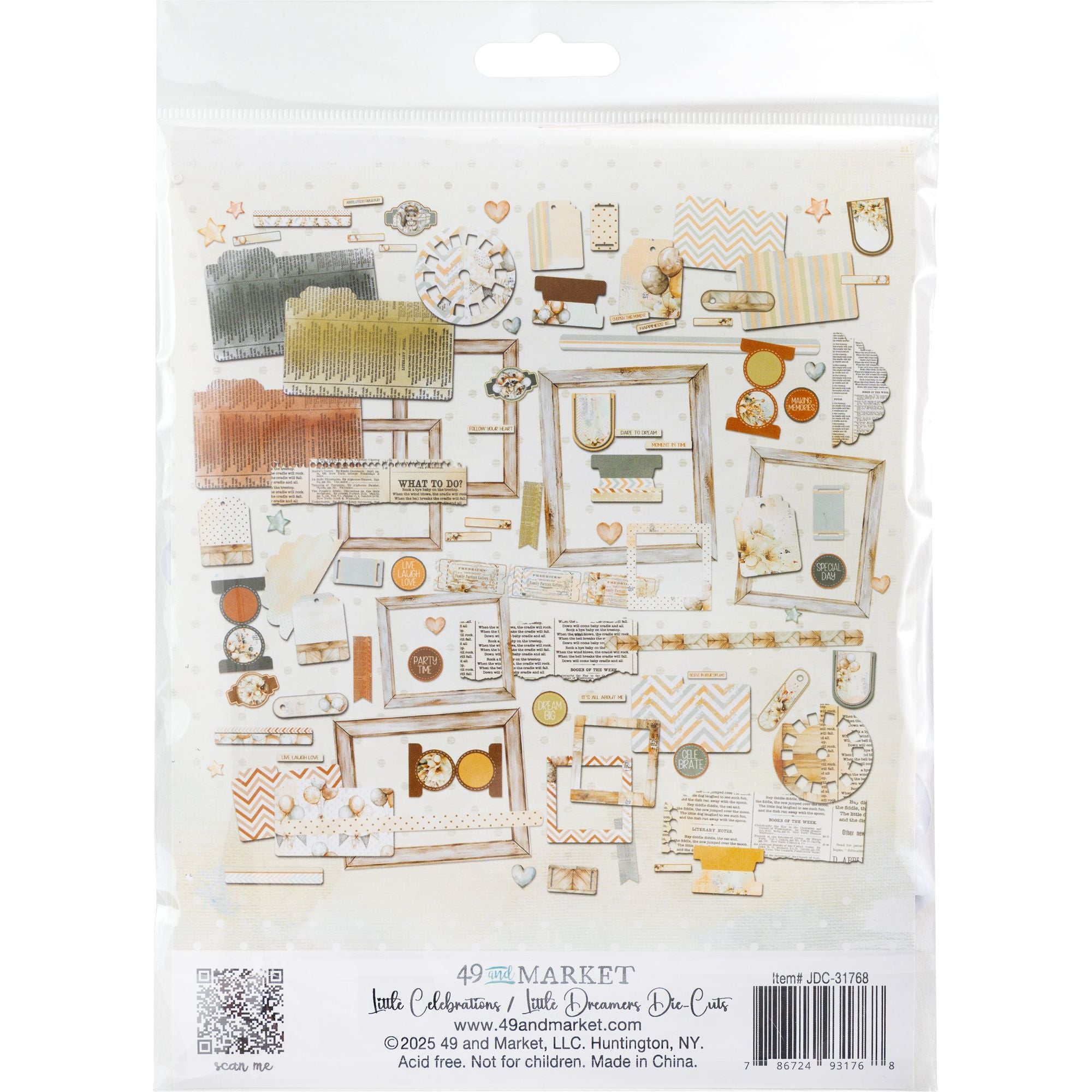 49 and Market Little Dreamer Little Celebration Die Cut Elements jdc-31768