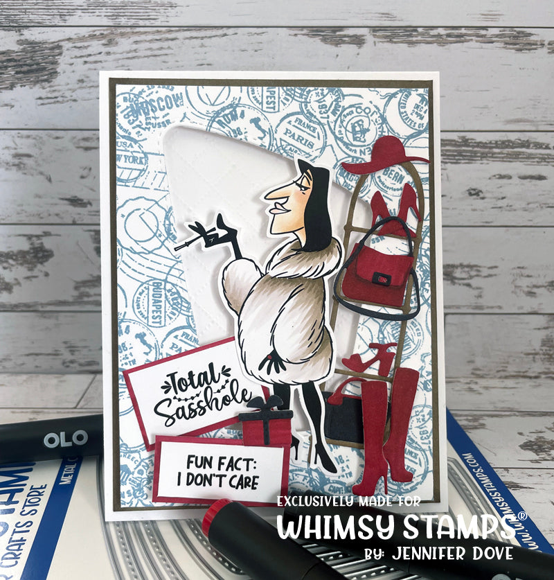 Whimsy Stamps Slay the Day Clear Stamps cwsd217a red and black