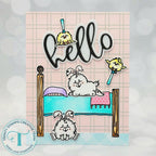 Trinity Stamps Dust Bunnies Clear Stamp Set tps-033 hello