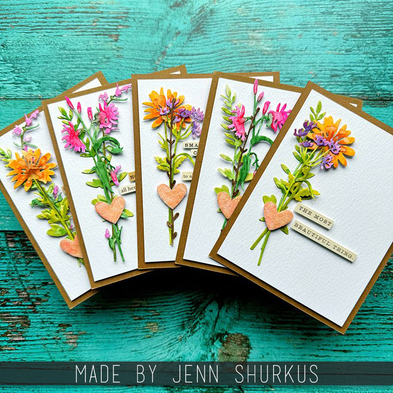 Tim Holtz Sizzix Vault Wildflowers Thinlits Dies 666565 beautiful