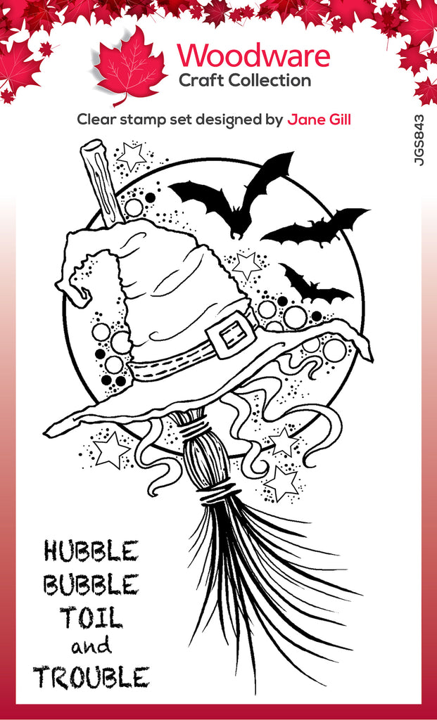 Woodware Craft Collection Witches Hat Clear Stamps jgs843