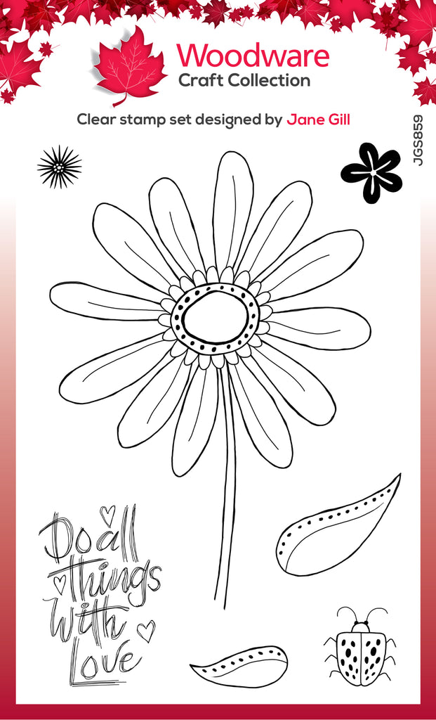 Woodware Craft Collection Petal Doodles With Love Clear Stamps jgs859