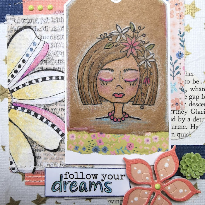 Paper Artsy JOFY Mini 67 Cling Stamp jm67 dreams card