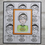 Paper Artsy JOFY Mini 69 Cling Stamp jm69 boy card