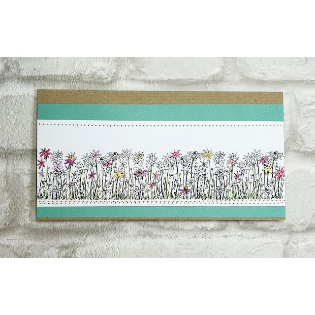 Paper Artsy JoFY Mini 75 Cling Stamp jm75 wildflower border