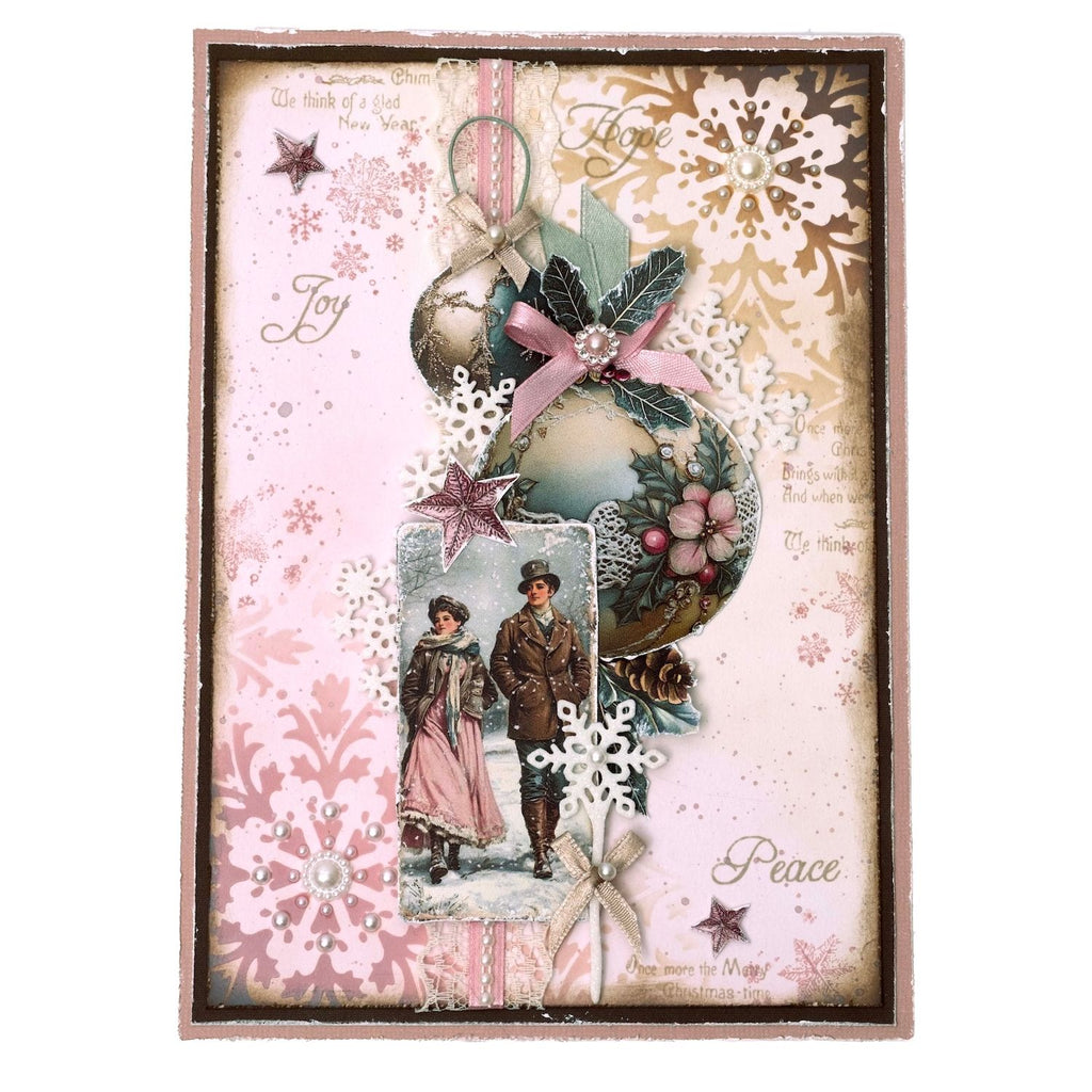 Studio Light Christmas Blush Holiday Wishes Clear Stamps jma-cb-stamp884