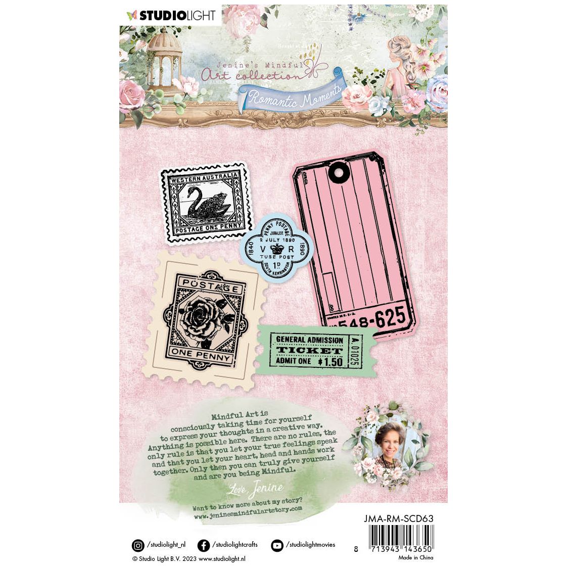 Studio Light Postage Stamps Stamp and Die Set jma-rm-scd63 back package